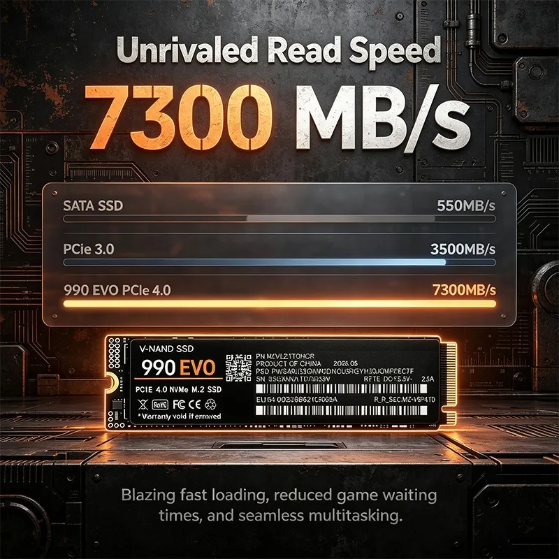 Gaming M.2 NVMe SSD 990 EVO PC - M.2 Nvme 4Tb Pcie 4.0 Ssd recension och pris