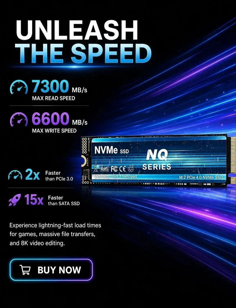 NQ SERIES NVME SSD 2TB/4TB NVM - M.2 Nvme 4Tb Pcie 4.0 Ssd recension och pris