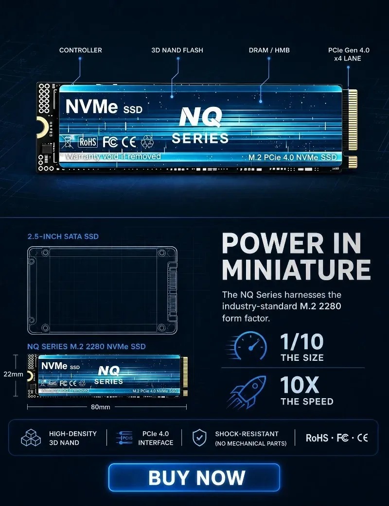 NQ SERIES NVME SSD 2TB/4TB NVM - M.2 Nvme 4Tb Pcie 4.0 Ssd recension och pris